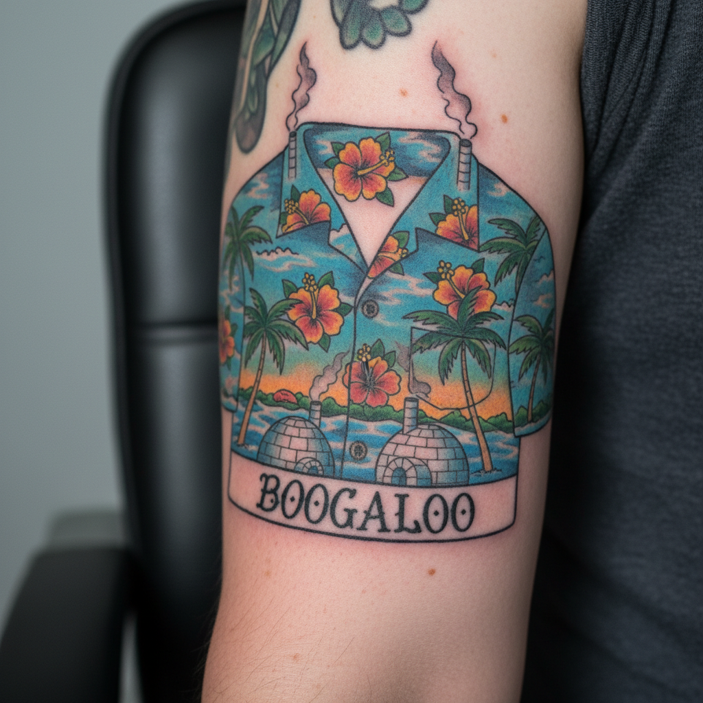 Boogaloo — Camisa Hawaiana + Imagen de Iglú