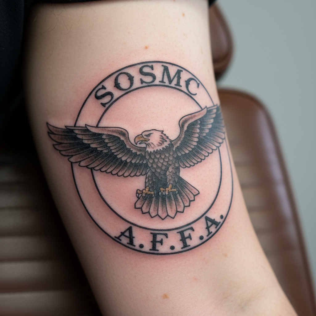Sons of Silence MC — Insignia de Águila en Círculo