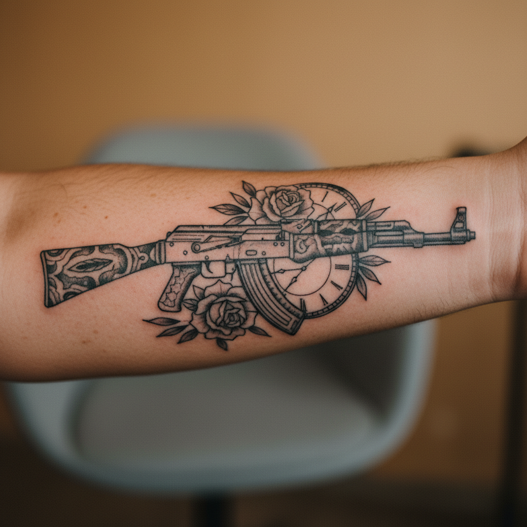 Tren de Aragua — Tatuajes de AK-47