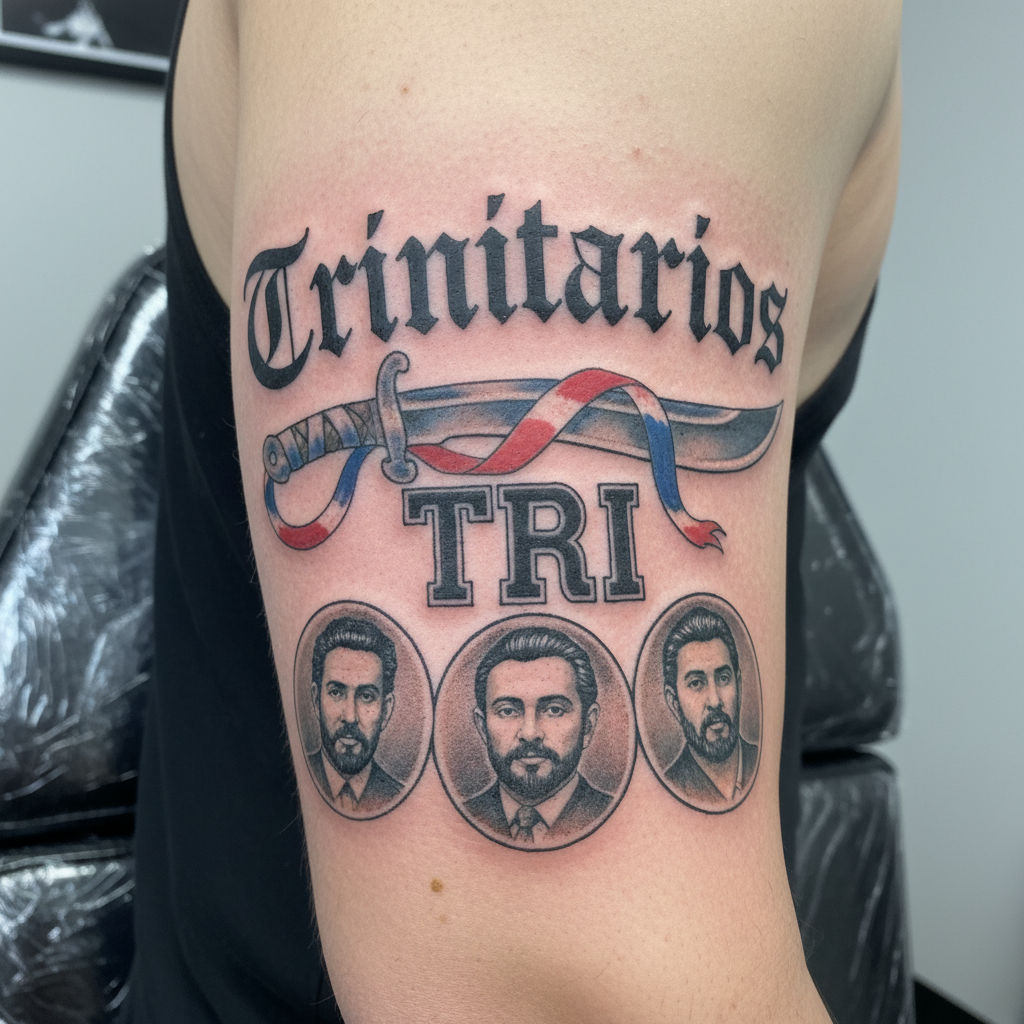 Trinitarios — Letras 'TRI' / 'Trinitarios', Machete