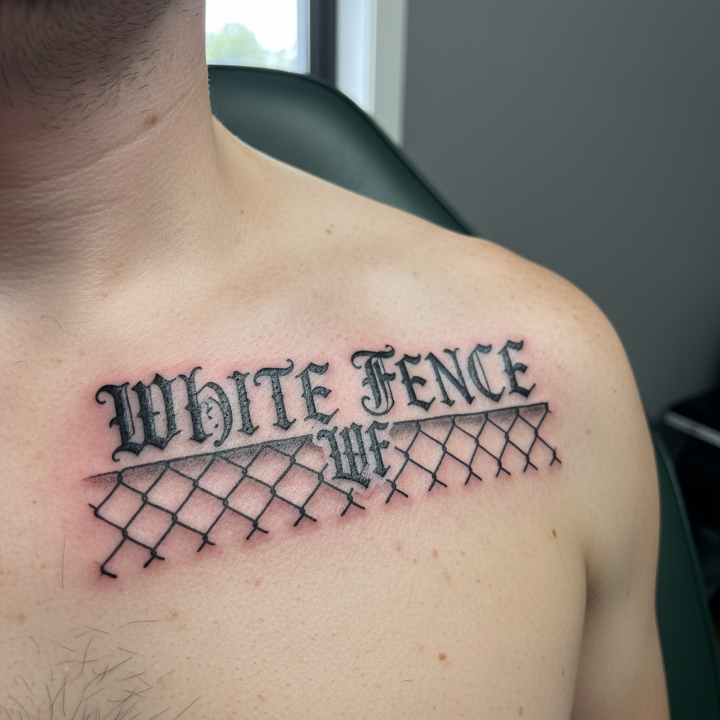 White Fence — Letras 'WF' / 'White Fence'